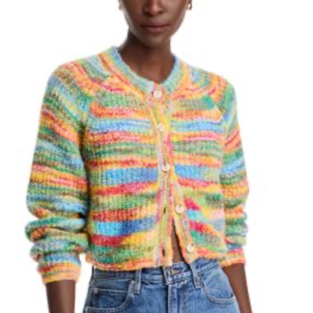 MOTHER Colorful Striped Cardigan